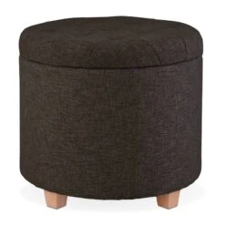 Pouf De Rangement Rond