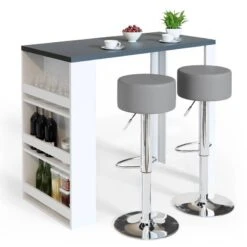 Table De Bar 117cm Blanche/anthracite -Wenko Soldes Boutique 01ab8bba81034043b909c37c7d6b1a31