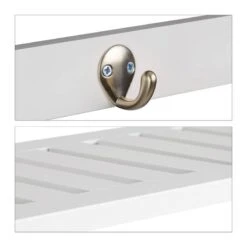 Étagère Murale Blanche Avec 4 Patères -Wenko Soldes Boutique 05f889ab5f5d40f8b26ac5b141e8b044