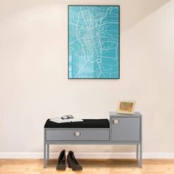 Commode D’entrée Grise Coussin Rembourré -Wenko Soldes Boutique 0774ac2c4d914b7298aa6952b16a9223