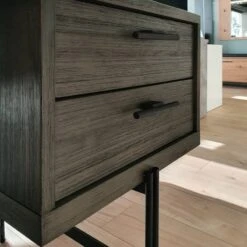 Bureau L140cm Bois Acacia Cendré - KUBI -Wenko Soldes Boutique 0858346c36c844c6b988158dc6b4f786