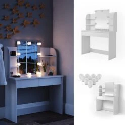 Coiffeuse Charlotte Blanc/sonoma & LED -Wenko Soldes Boutique 0884a948accd421694e54fcfb584b5de