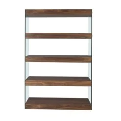 Étagère En Bois Couleur Noyer Et Verre -Wenko Soldes Boutique 0ab5f5a8775548c6910ed82af853e915
