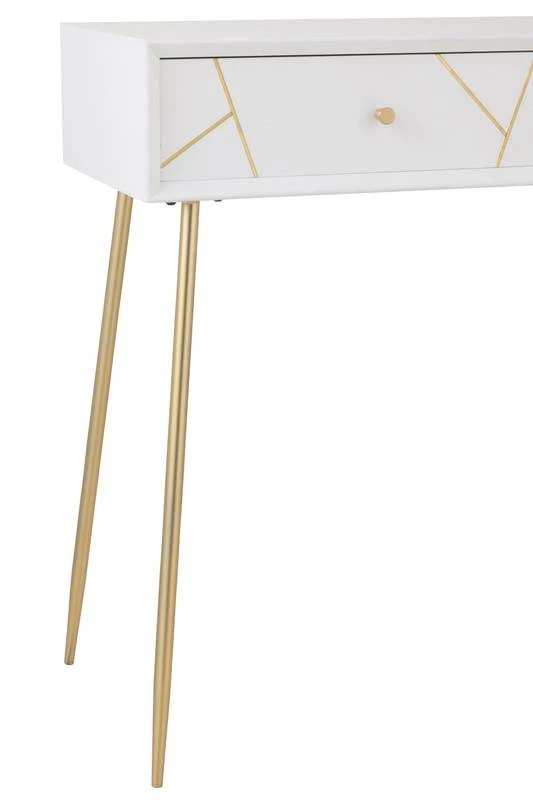 Console Rayures 2 Tiroirs Bois/metal 5 Console Rayures 2 Tiroirs Bois/metal – Image 5