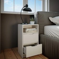 Table De Chevet Ruben Blanc & 2 Tiroirs -Wenko Soldes Boutique 0ccb5f017da14bc3922b591971195dac