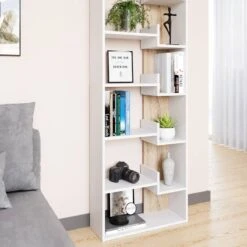 Bibliothèque Fico Blanc/sonoma -Wenko Soldes Boutique 0d2fc580ed974f9381c2f5104aaa1c15