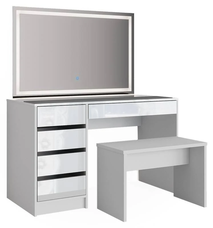 Coiffeuse Sherry Avec Miroir LED Et Banc 1 Coiffeuse Sherry Avec Miroir LED Et Banc