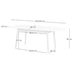 Table Extensible LINDHOLM Ovale -Wenko Soldes Boutique 1000008040 230728 500 SKETCH DETAILS P000000001000008040 sketch