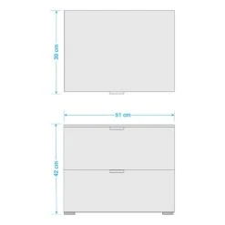 Table De Chevet Laussonne (lot De 2) -Wenko Soldes Boutique 1000184315 191021 10063500039 SKETCH DETAILS P000000001000184315 sketch