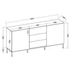 Buffet Meon -Wenko Soldes Boutique 1000201102 201002 15151100002 SKETCH DETAILS P000000001000201102 sketch