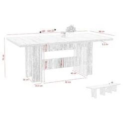 Table Biran (extensible) -Wenko Soldes Boutique 1000228956 201104 15385700250 SKETCH DETAILS P000000001000228956 sketch