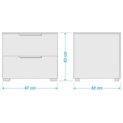 Table De Chevet Alabama (lot De 2) -Wenko Soldes Boutique 1000252230 211221 140452000575 SKETCH DETAILS P000000001000252230 sketch