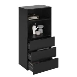 Commode 3 Tiroirs 2 Niches Dark -Wenko Soldes Boutique 1000273825 210615 13345900356 DETAILS P000000001000273825