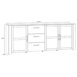 Enfilade Vassia 221 Cm -Wenko Soldes Boutique 1000344683 220414 500 SKETCH DETAILS P000000001000344683 sketch