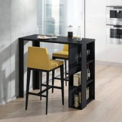 Table à Manger Noel 120x106cm Noir -Wenko Soldes Boutique 10c85c1ec24b458eafb261ad71907580