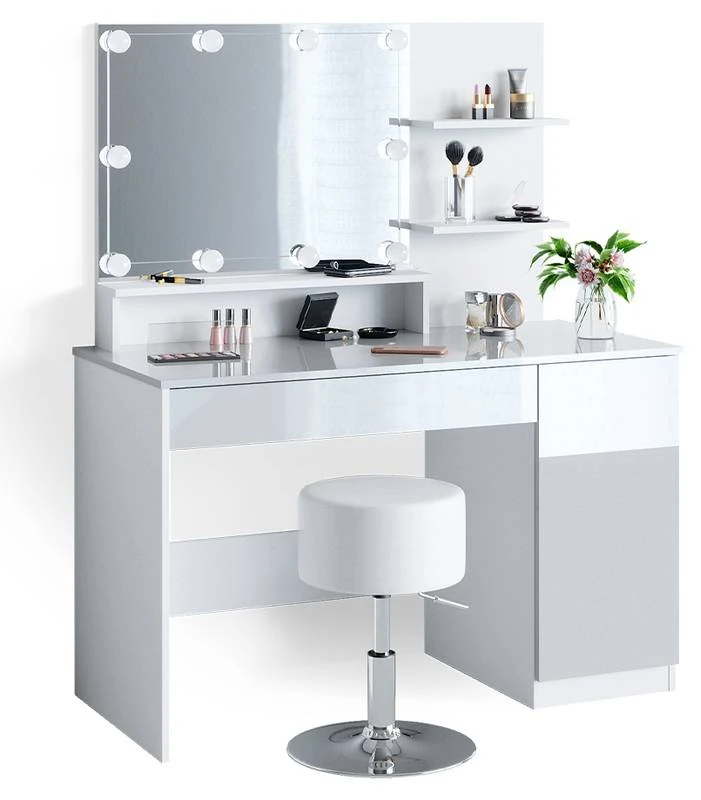 Coiffeuse Elisa Avec Tabouret Et LED 4 Coiffeuse Elisa Avec Tabouret Et LED – Image 4