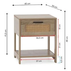 Table Chevet Dalia 1 Tiroir Chêne -Wenko Soldes Boutique 121fbeebe2804edf9f25e3ee6b636381