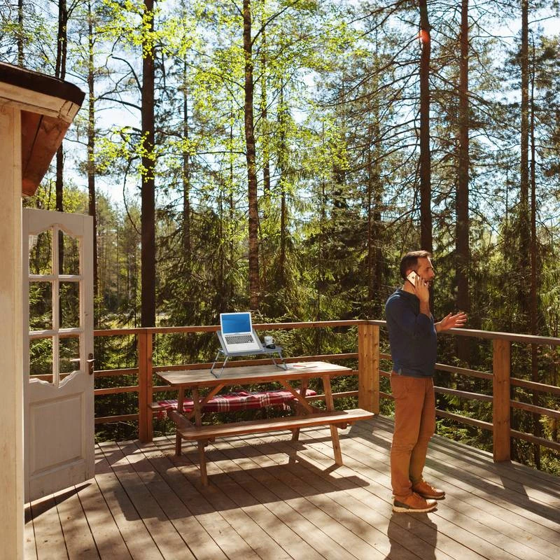 Table Pour Ordinateur Portable Grise 3 Table Pour Ordinateur Portable Grise – Image 3