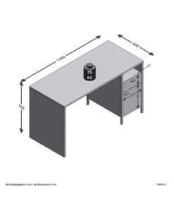 Bureau Industriel 1 Porte 1 Tiroir Loft -Wenko Soldes Boutique 1381269c5d3243c8a60d3f92c82d873f