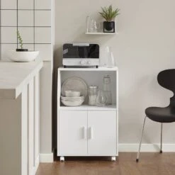 Desserte Micro-onde à Roulettes FRG241-W -Wenko Soldes Boutique 156a02f0fee944e59859f668fb1d1a4a