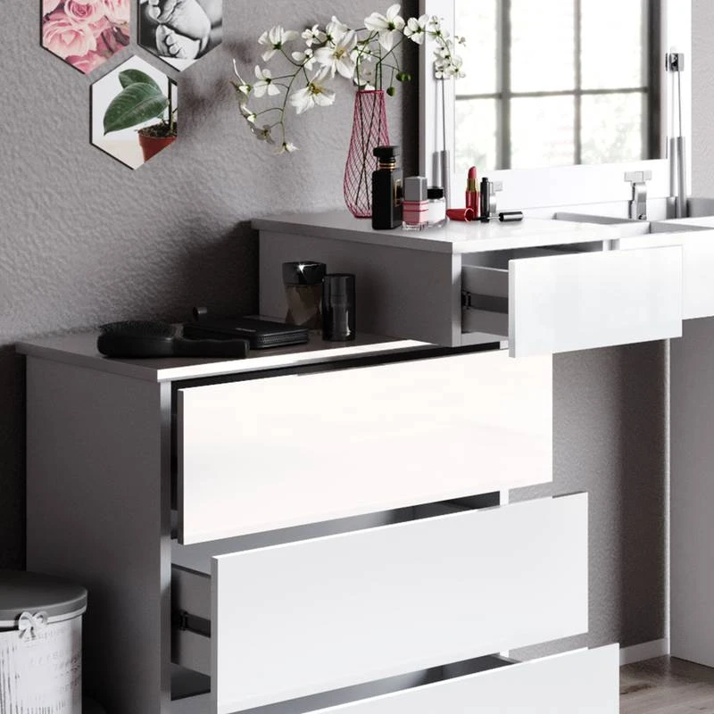 Coiffeuse Lotos Blanc 3 Coiffeuse Lotos Blanc – Image 3