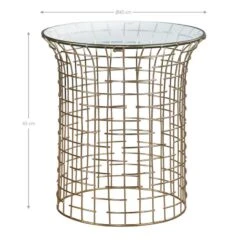 Table D'appoint 40x40x45cm Noir/or -Wenko Soldes Boutique 1a2513864128494da6d92cb4f626a3bf