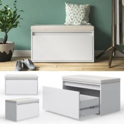 Banc à Chaussures Iker Blanc -Wenko Soldes Boutique 1a4605e793cc4070990b15be799a1048