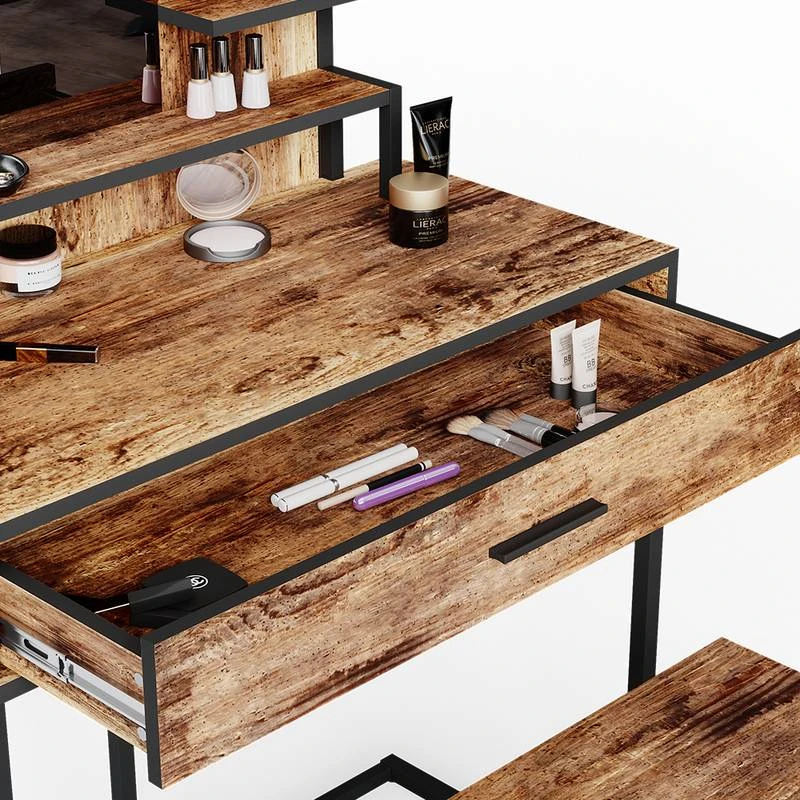 Coiffeuse Fyrk Avec Banc Et LED 6 Coiffeuse Fyrk Avec Banc Et LED – Image 6