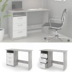 Bureau Meiko Béton/blanc -Wenko Soldes Boutique 1b879c6a966849e4b2b009c8ef33d182