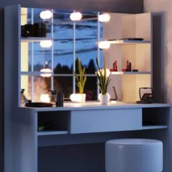 Coiffeuse Daenerys Avec Tabouret & LED -Wenko Soldes Boutique 1bed6ed728d441b6ae6f4542ea62faca