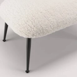 Tabouret Cosy Tissu Bouclette Blanc -Wenko Soldes Boutique 1c59d73850ab4ae693850b9653a08e3c