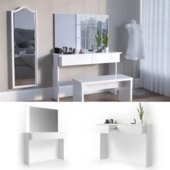Coiffeuse Azur Blanc Brillant & Miroir -Wenko Soldes Boutique 1d962a43e3f044acb1e622ed61a9f9c8