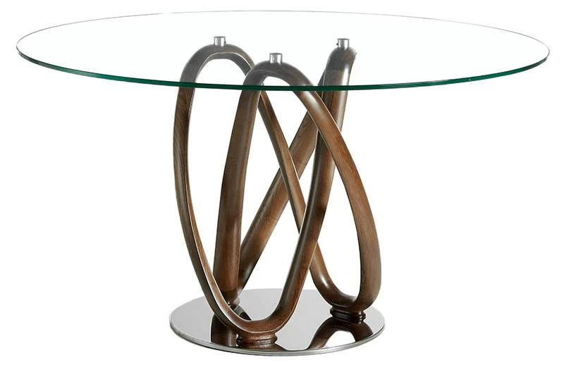 Table à Manger En Verre Trempé Et Bois 1 Table à Manger En Verre Trempé Et Bois