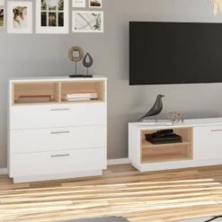 Commode Beatrice Blanc/sonoma -Wenko Soldes Boutique 2492df1d9082497285170955c12c55f7