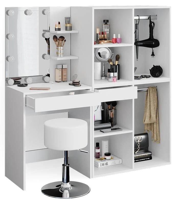 Coiffeuse Isabelle Blanc (5 éléments) 3 Coiffeuse Isabelle Blanc (5 éléments) – Image 3