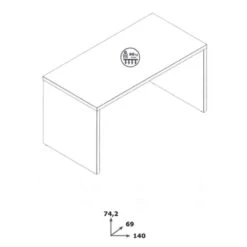 Bureau 140 Cm Décor Béton Texturé -Wenko Soldes Boutique 263b63eebd1f4ea993f39fb2482775a7