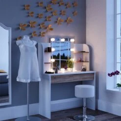 Coiffeuse Charlotte Avec Tabouret Et LED 22 Coiffeuse Charlotte Avec Tabouret Et LED -Wenko Soldes Boutique 2663e83605d04c41895778da690058de