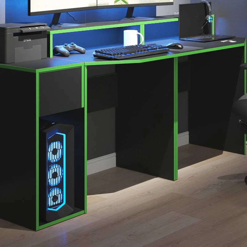 Bureau Ordinateur Kron Noir/Vert Set 8 5 Bureau Ordinateur Kron Noir/Vert Set 8 – Image 5