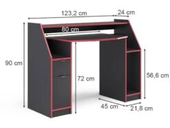 Bureau Ordinateur Joel 123cm Noir/rouge -Wenko Soldes Boutique 2af90b1fcea4428db8f53232ed336815.cropped 61 167 940 707.processed