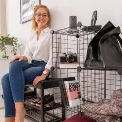 Système D'étagère 6 Compartiments Grille -Wenko Soldes Boutique 2c3b68b6a65f49c1bbcdd4afbf3ec896