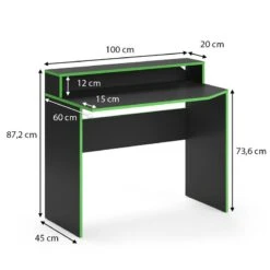 Bureau Ordinateur Kron 100cm Noir/vert 13 Bureau Ordinateur Kron 100cm Noir/vert -Wenko Soldes Boutique 2cd464e443b14e4a9f7ba8dfcafcaf2a