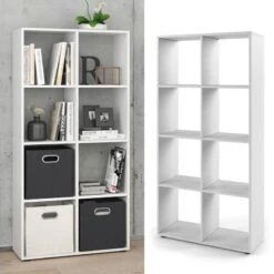 Etagère Scutum Blanc 8 Compartiments -Wenko Soldes Boutique 2d93bd42518c41ea8951b8ca4deb7f72