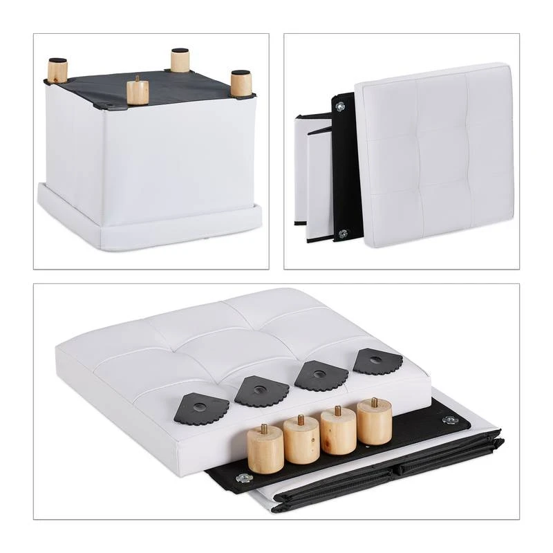 Pouf De Rangement En Similicuir 5 Pouf De Rangement En Similicuir – Image 5