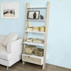 Bibliothèque Étagère échelle FRG112-WN -Wenko Soldes Boutique 2f621a208c2d4b4e95091431f48f98c1