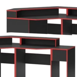 Bureau Ordinateur Kron Noir/rouge Set 6 -Wenko Soldes Boutique 307a3d8cc60f4cfcb818fbd2337c11c7