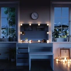 Coiffeuse Sherry Avec Miroir, Banc, LED -Wenko Soldes Boutique 3358ceedffe34ed6beb775e4baeaa5f5