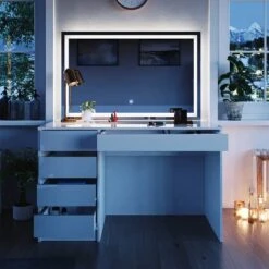 Coiffeuse Sherry Avec Miroir LED -Wenko Soldes Boutique 34db99107b044c169052b8f1558e0158