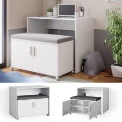 Bureau Flona Blanc & Banc Capitonné -Wenko Soldes Boutique 37157bae922c4e3f8a7d680e6b95540e