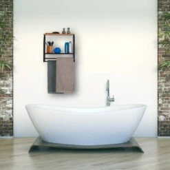 Étagère Murale Avec Porte-serviette Noir -Wenko Soldes Boutique 3aa90ef7347c47f388e55289b016cf22