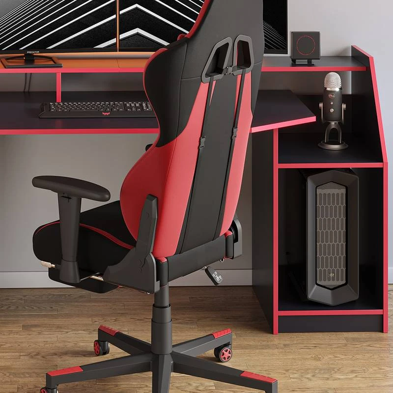 Bureau D'ordinateur Joel Noir/rouge 3 Bureau D'ordinateur Joel Noir/rouge – Image 3